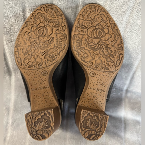 Josef Seibel Bonnie 09 Peep Toe Leather Black Booties EU 37 US 6 to 6.5 - Picture 6 of 11